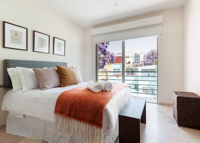 Urban Classic Cdmx 2bd 4pax// Céntrico Con Balcón Apartamento